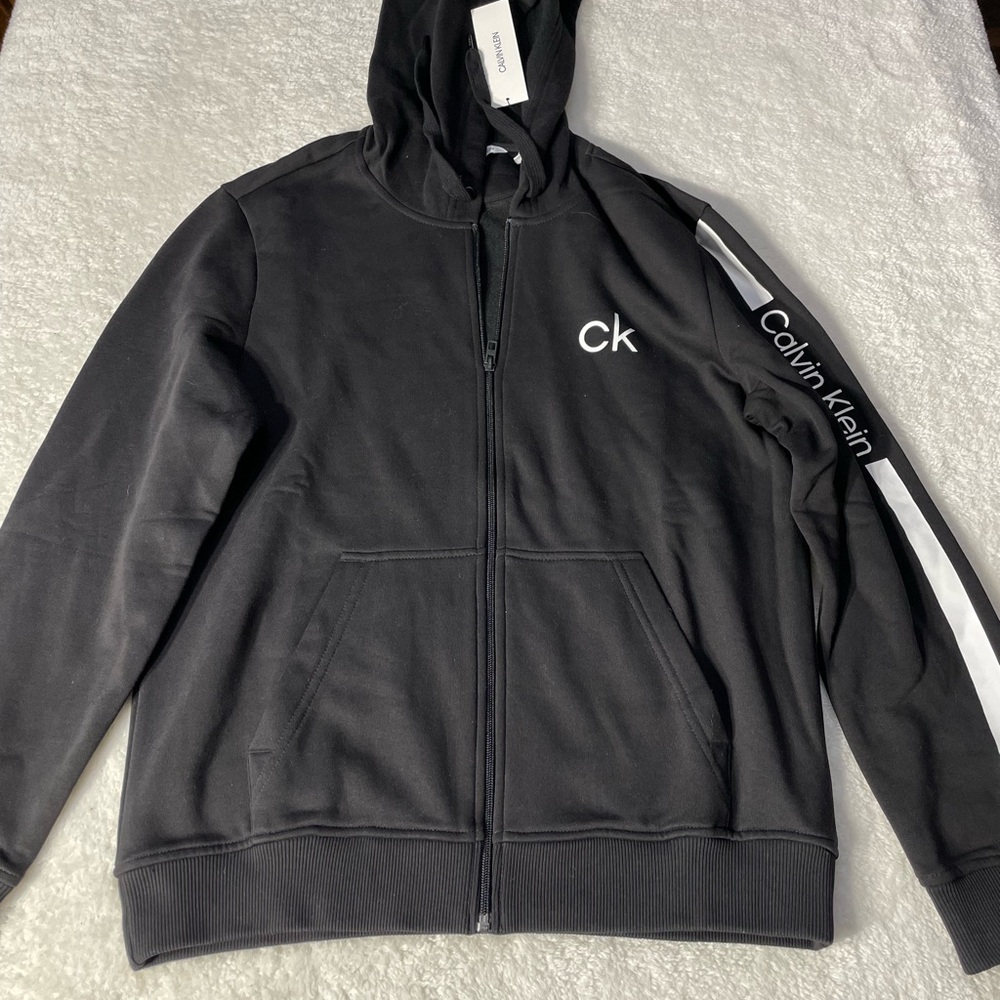 Calvin Klein Black Zip-Up Hoodie Men’s M